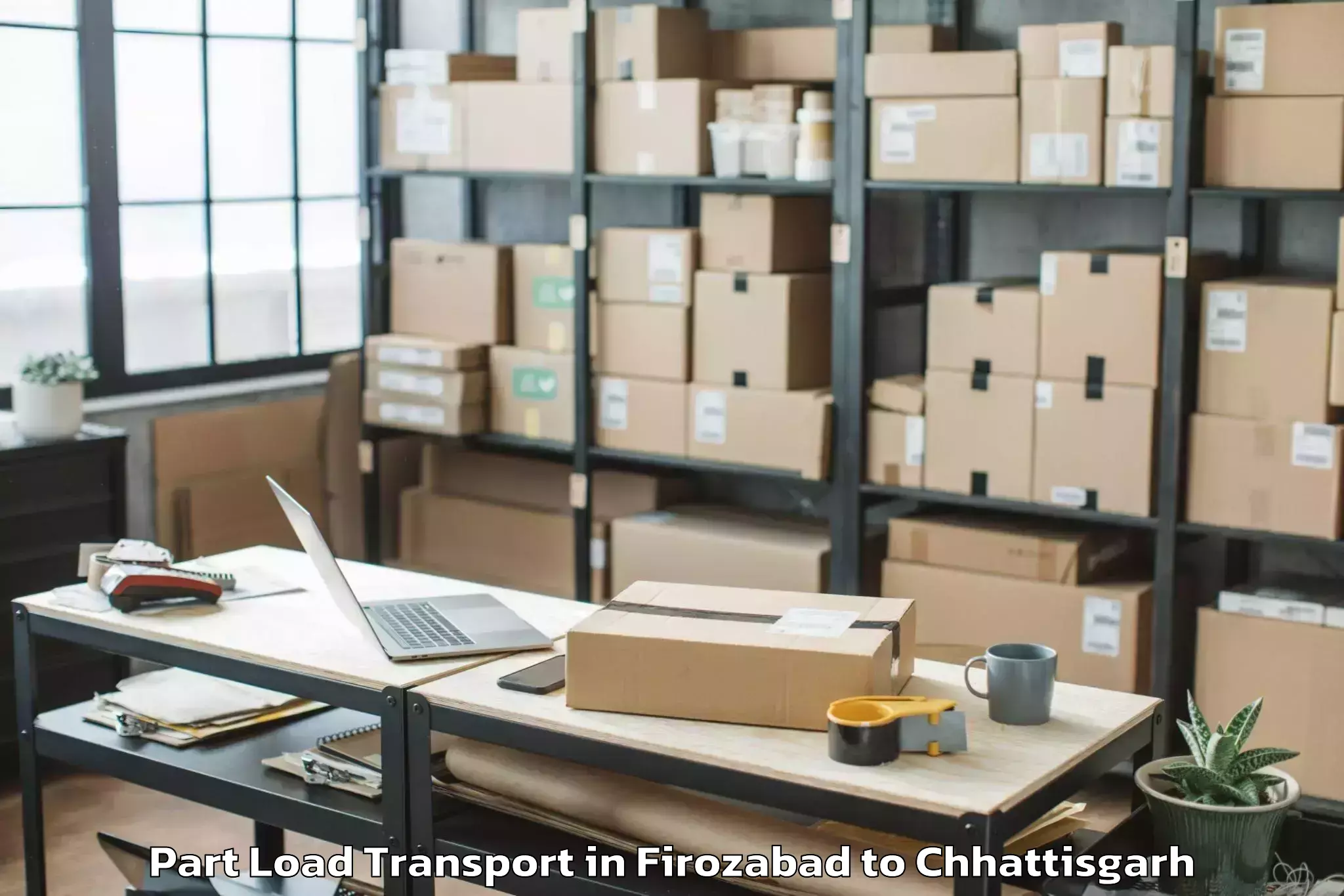 Discover Firozabad to Abhilashi University Raipur Part Load Transport